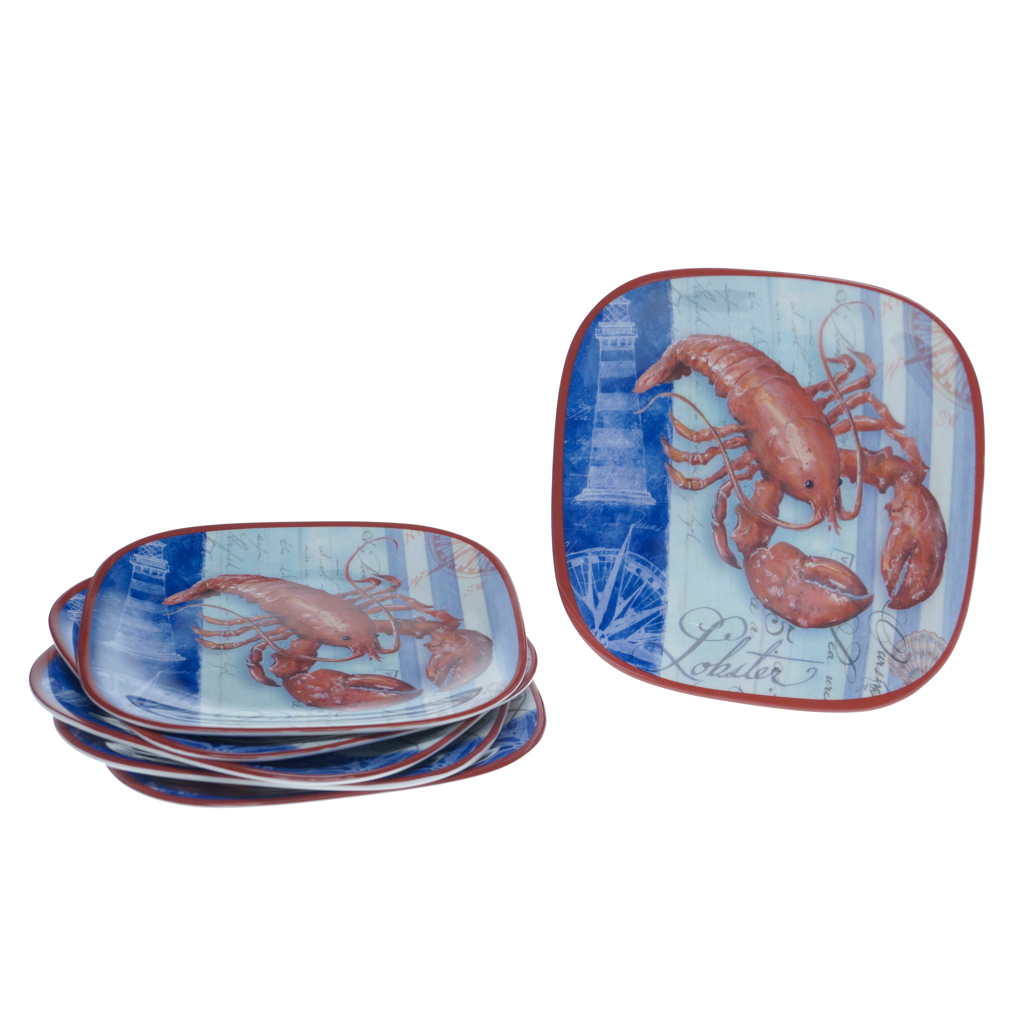 Certified International Lobster 8.5 inch Plates (set Of 6)