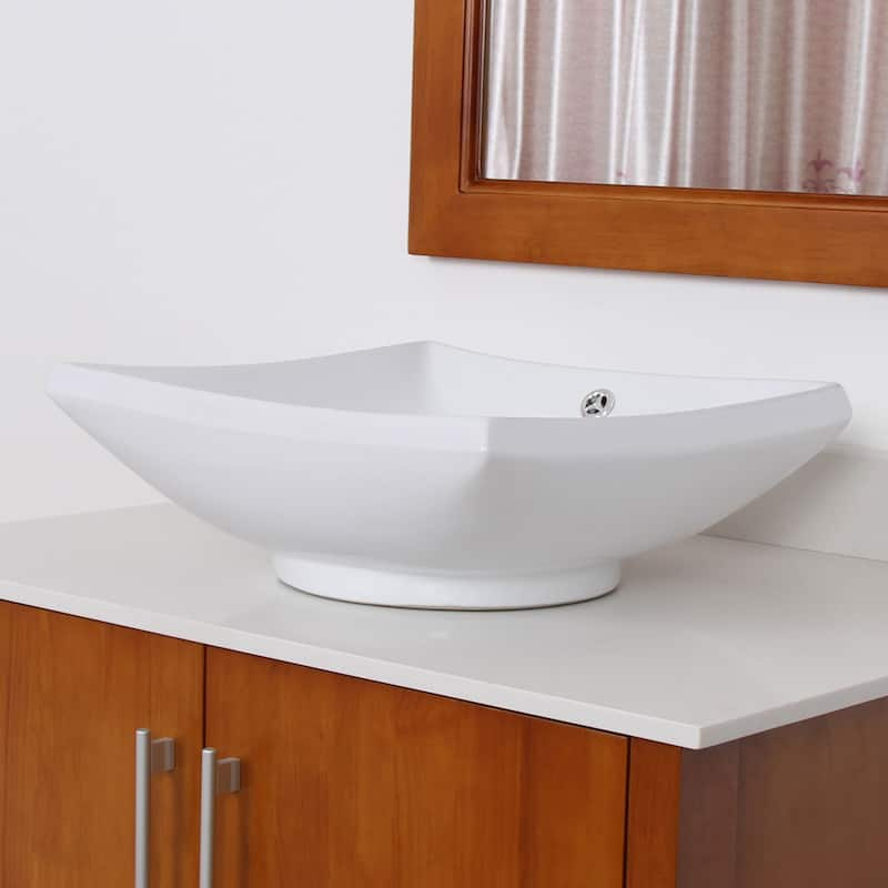 Elite Grade A Ceramic Square Design Vessel Bathroom Sink