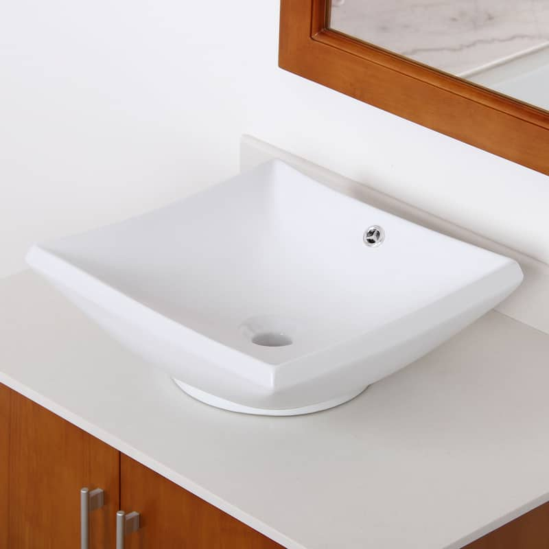 Elite Grade A Ceramic Square Design Vessel Bathroom Sink