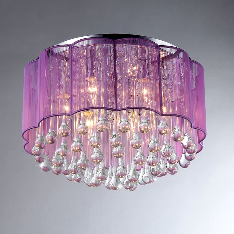 Erida 6-Light Chrome Ceiling Lamp