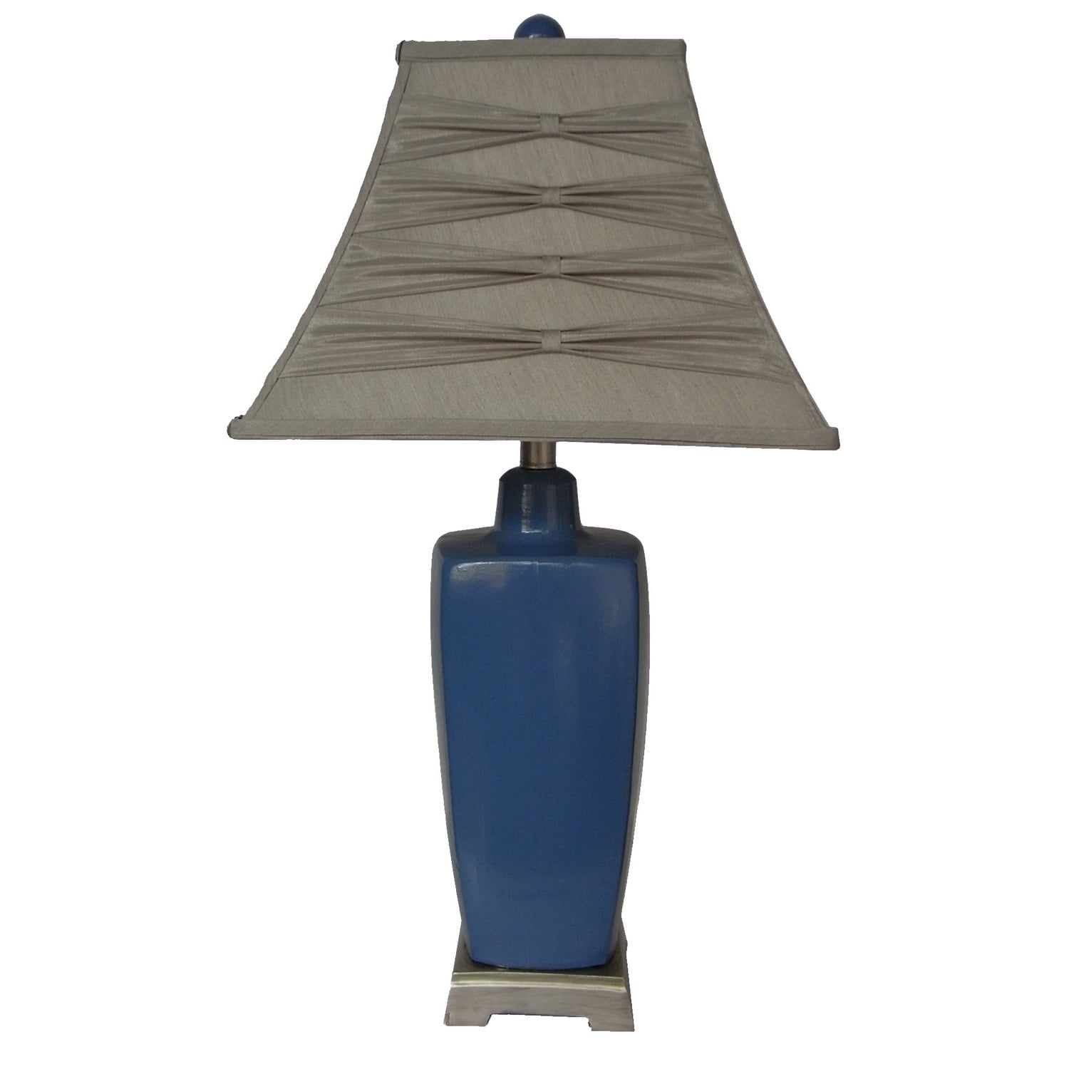 Integrity 29 inch Reactive Blue Glaze Ceramic Table Lamp (BlueMaterials CeramicDimensions 29 inches high x 20 inches wide x 22 inches deep )