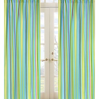 Lightweight Canvas Stripe Curtain Panel Pair Free