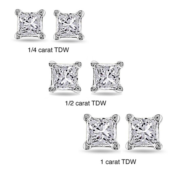 Montebello Platinum 1 4 To 1ct Tdw Diamond Stud Earrings White Montebello Platinum 1 4 To 1ct Tdw Diamond Stud Earrings White