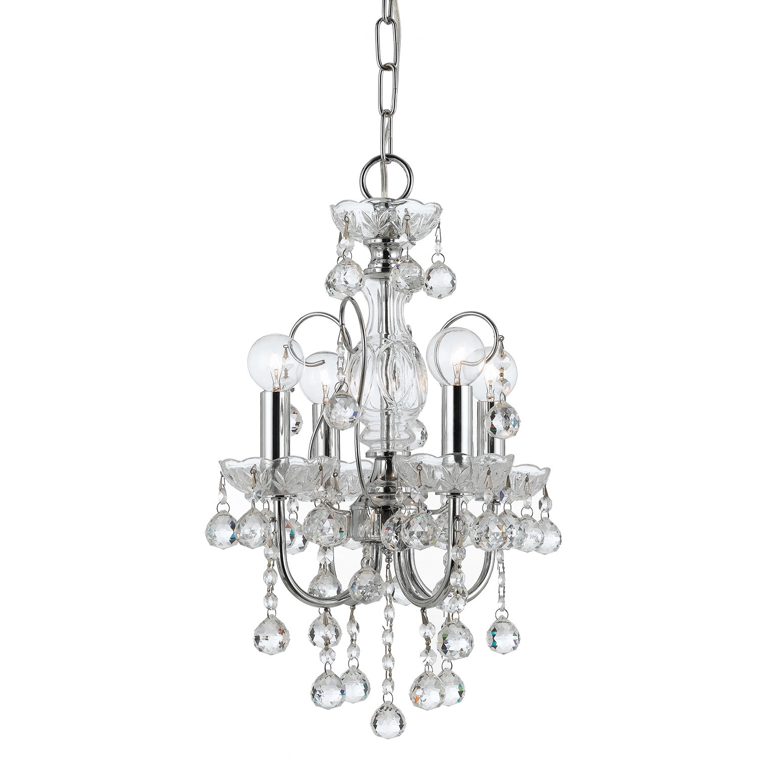 Imperial 4 light Crystal Chandelier In Chrome