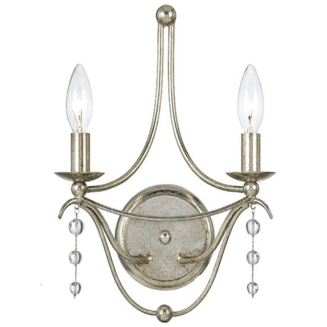 Metro 2 light Bath/ Wall Sconce In Antique Silver