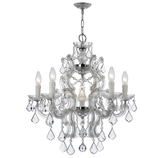 Crystorama Maria Theresa Collection 6-light Chrome Chandelier