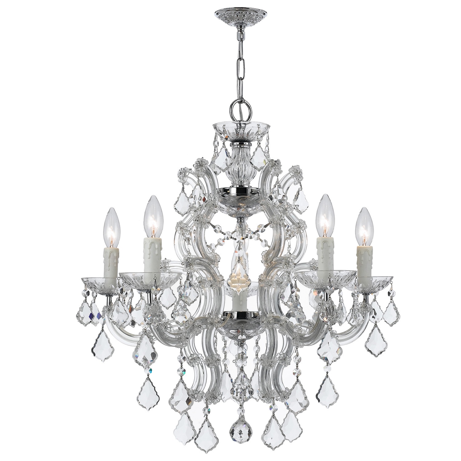 Maria Theresa 6 light Chandelier In Chrome