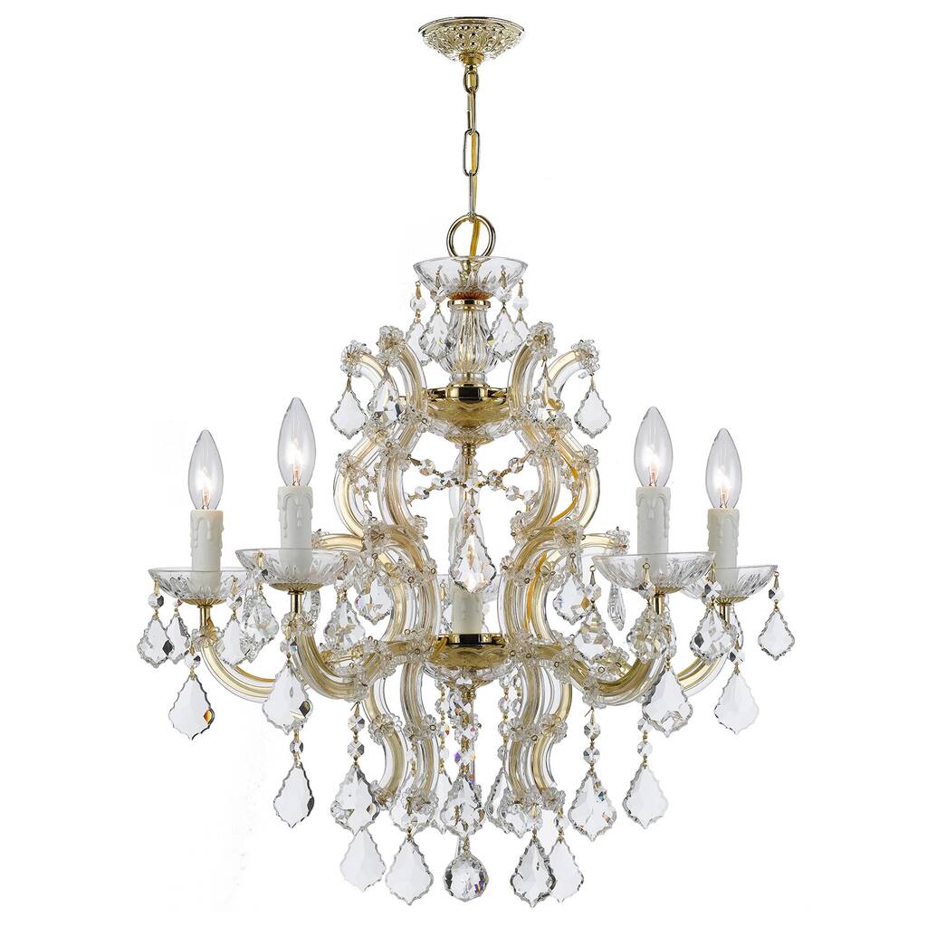 Maria Theresa 6-light Gold/ Crystal Chandelier