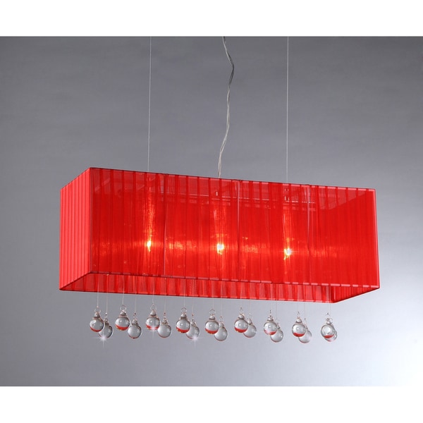 Fates Wine Red Fabric Chandelier