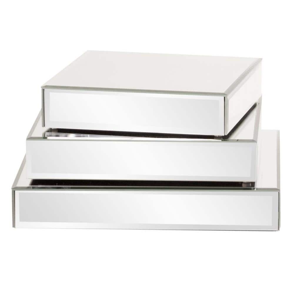 Allan Andrews Square Mirrored Decorative Display Platforms (Set of 3)