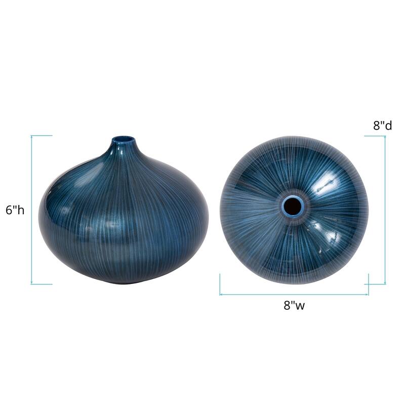 Allan Andrews Arctic Blue Lacquered Wood Vase