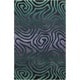 preview thumbnail 2 of 21, Nourison Contour Tone on Tone Abstract Zebra Modern Hand-tufted Area Rug 3' 6" x 5' 6" - Grey/Teal - Rectangle