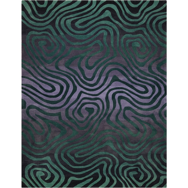 Nourison Contour Tone on Tone Abstract Zebra Modern Hand-tufted Area Rug