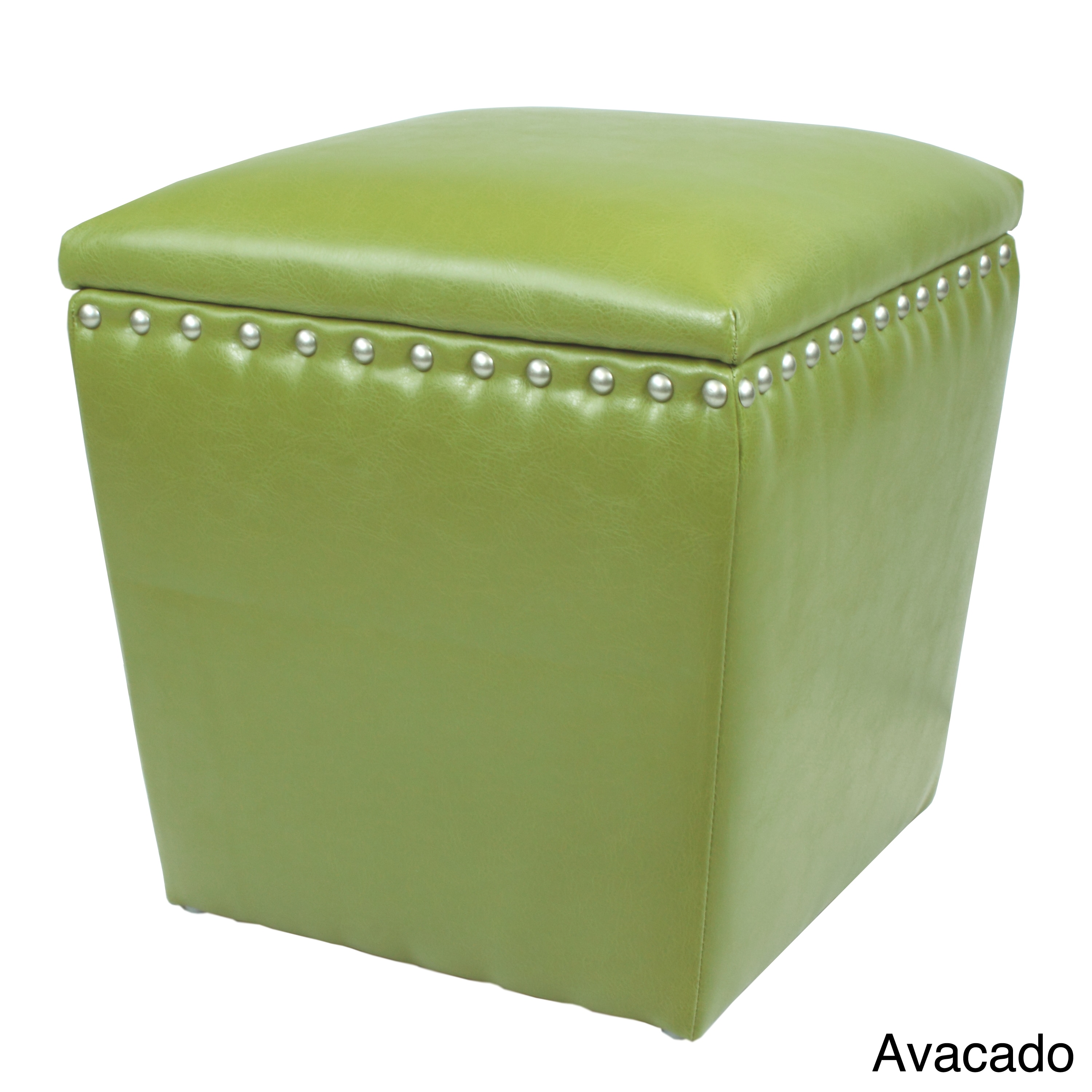 Shop Arlington Split Leather Storage Ottoman Free Shipping Today
