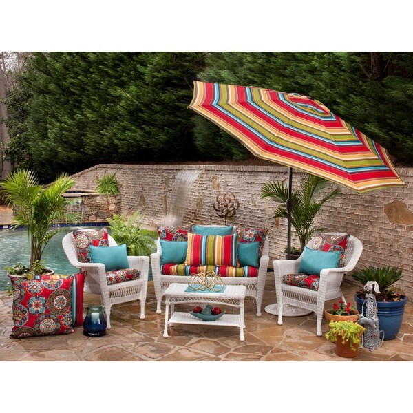 18.5-Inch Set of 2 Taupe Pillow Perfect Indoor//Outdoor Forsyth Corded Throw Pillow