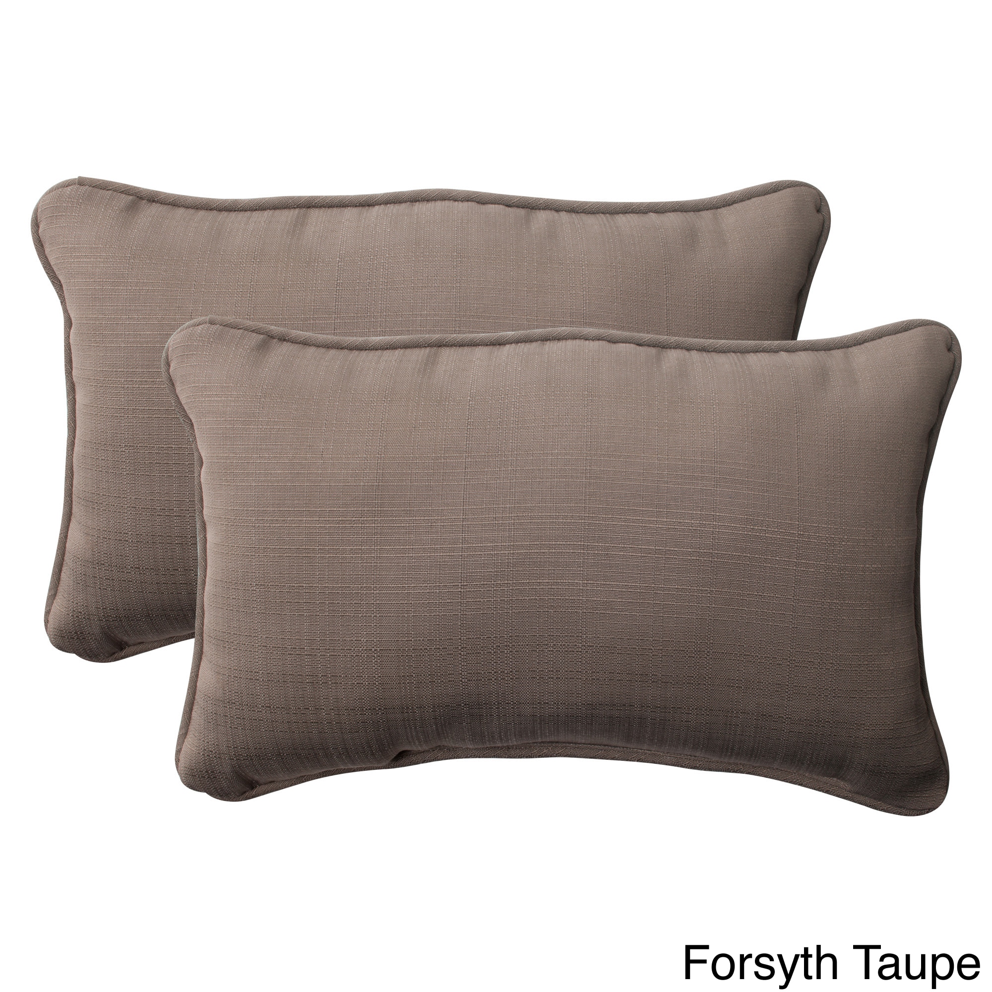 18.5-Inch Set of 2 Taupe Pillow Perfect Indoor//Outdoor Forsyth Corded Throw Pillow