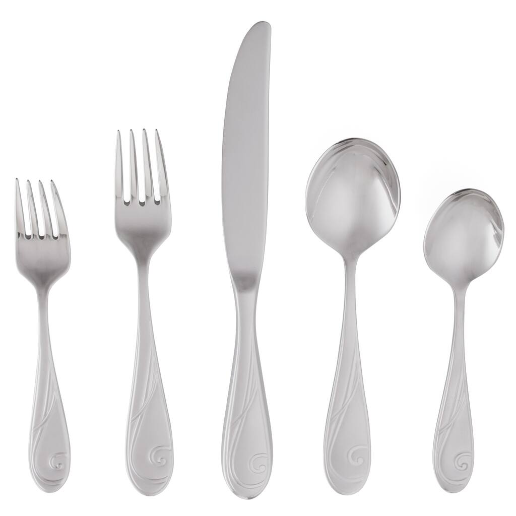 Yamazaki 'Platinum Wave' 5-piece Place Setting Flatware Set