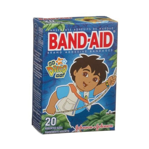 Band Aid Go Diego Go 20 Count Assorted Size Bandages BAND AID Bandage/Plaster