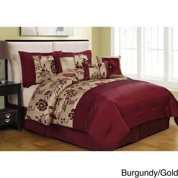 VCNY Aurorapieced with Embroidery 8piece Comforter Set Free