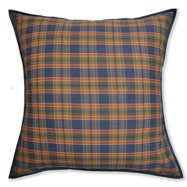 Brown Plaid Euro Sham Cottage Home Throw Pillows