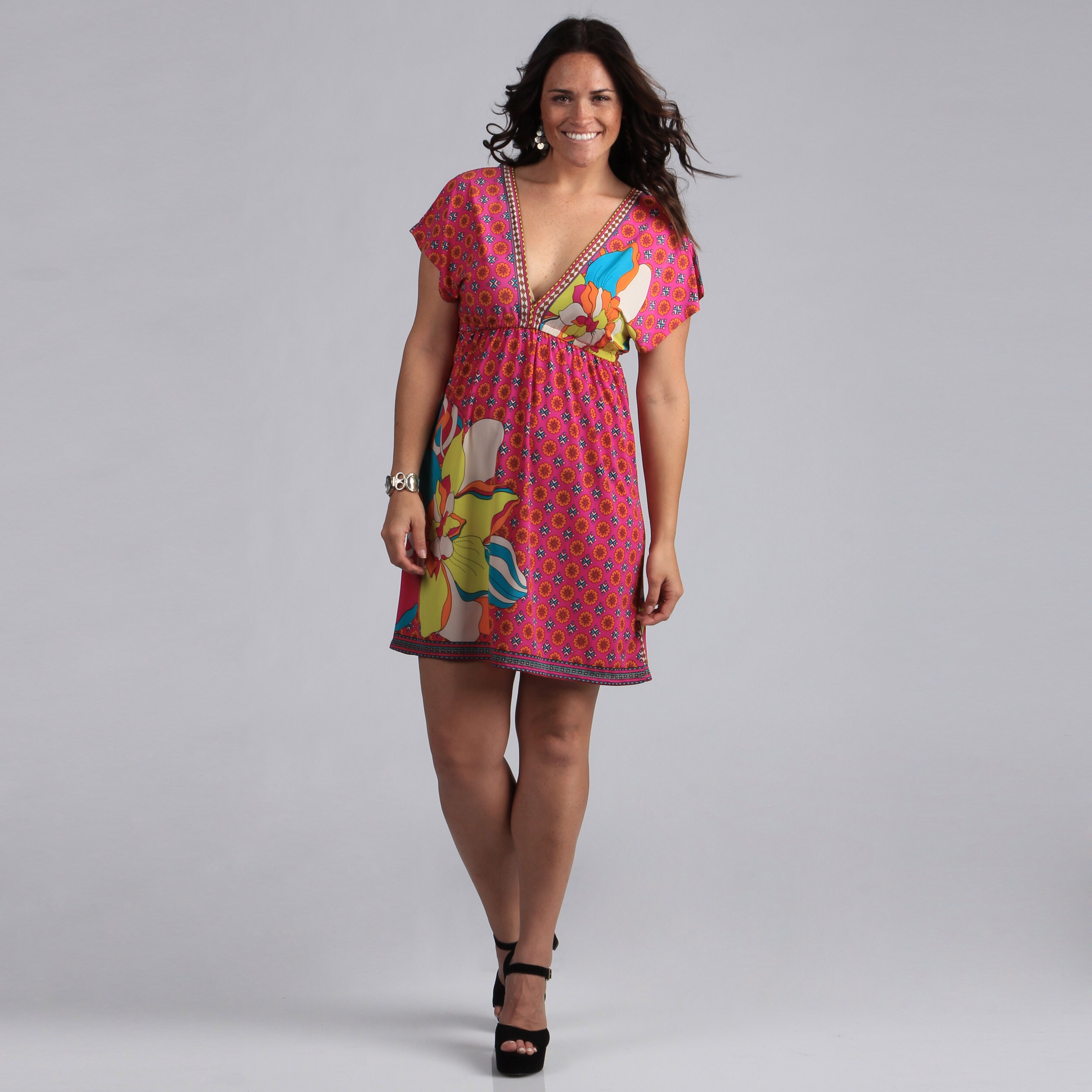 women's plus size white sundress