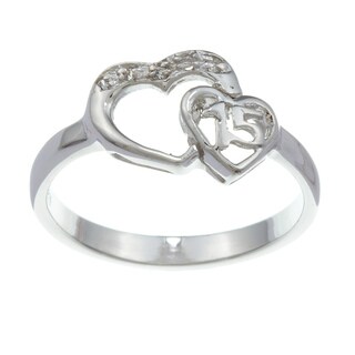 Silver CZ and Diamond Engraved 'My one true love' or 'Always and ...
