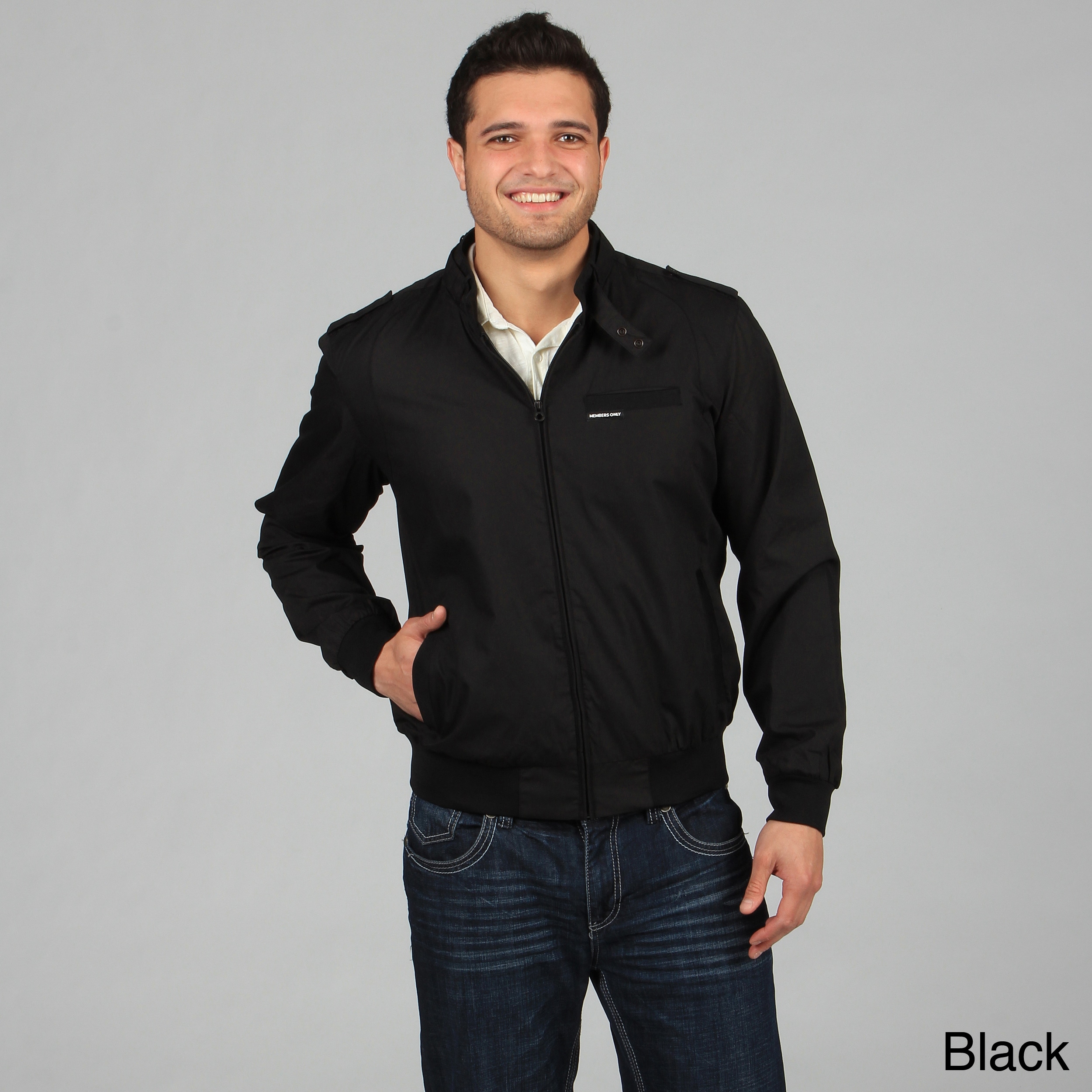 Members Only Mens Iconic Lined Racer Jacket