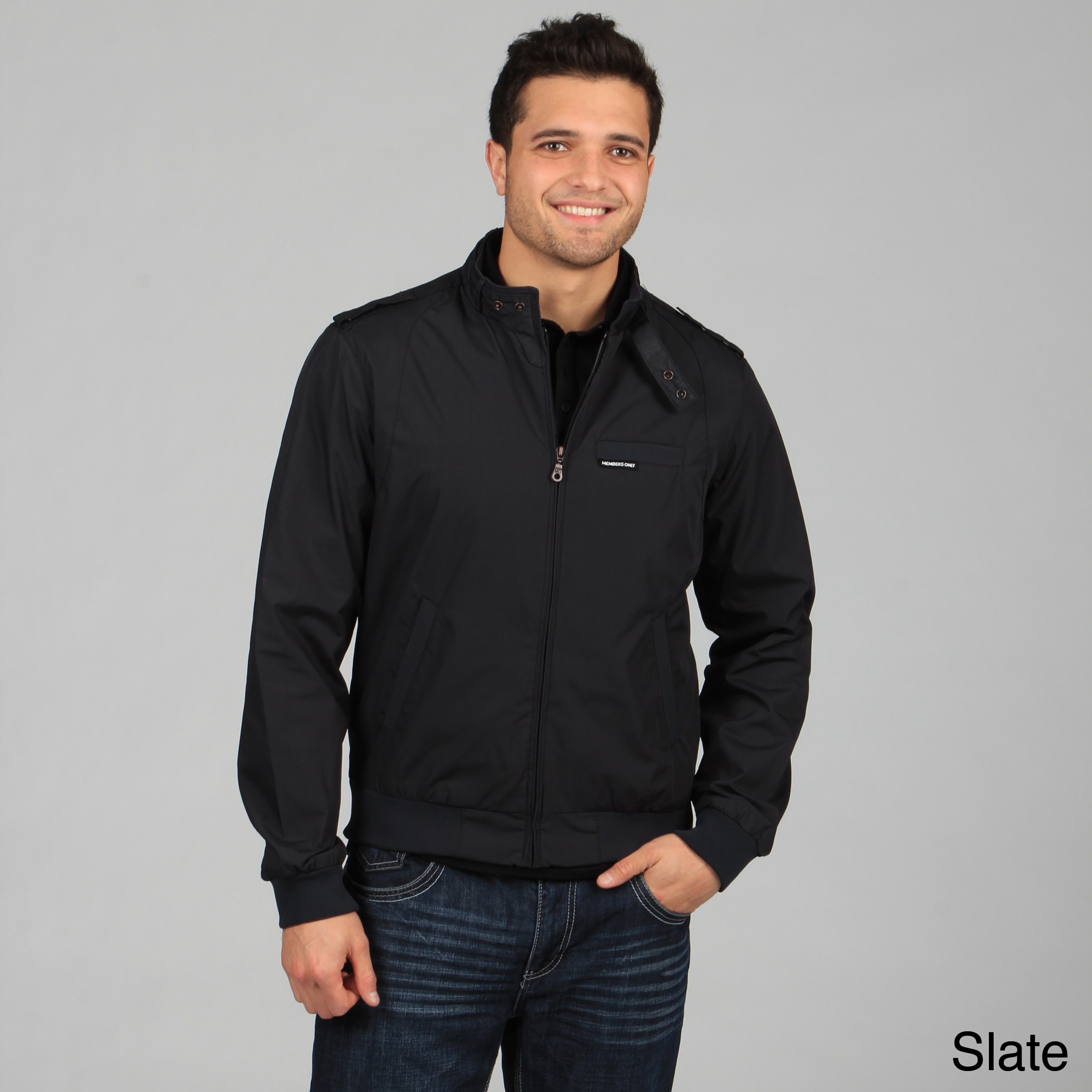 Members Only Mens Iconic Lined Racer Jacket