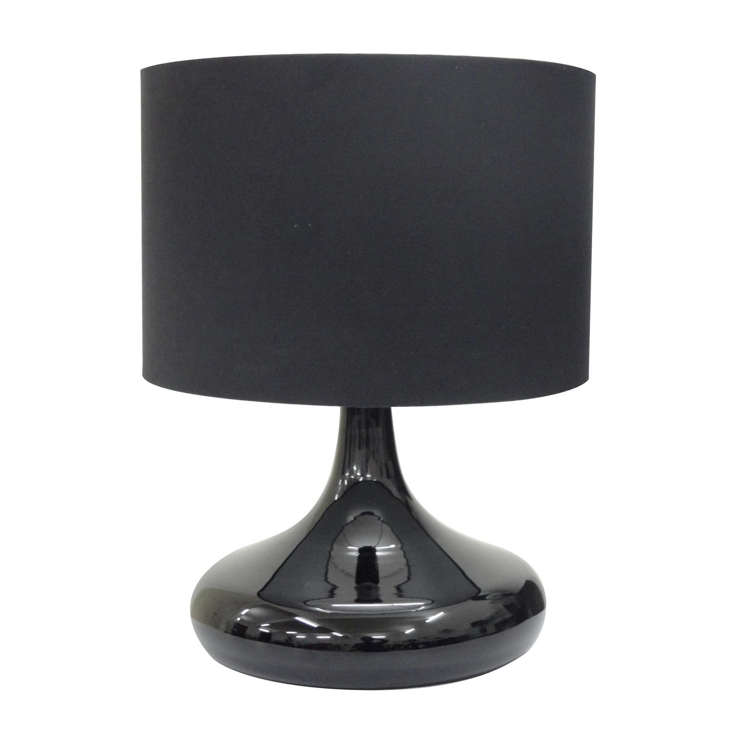 Integrity 16.5 inch Black Opal Glass Table Lamp with Black Shade Today