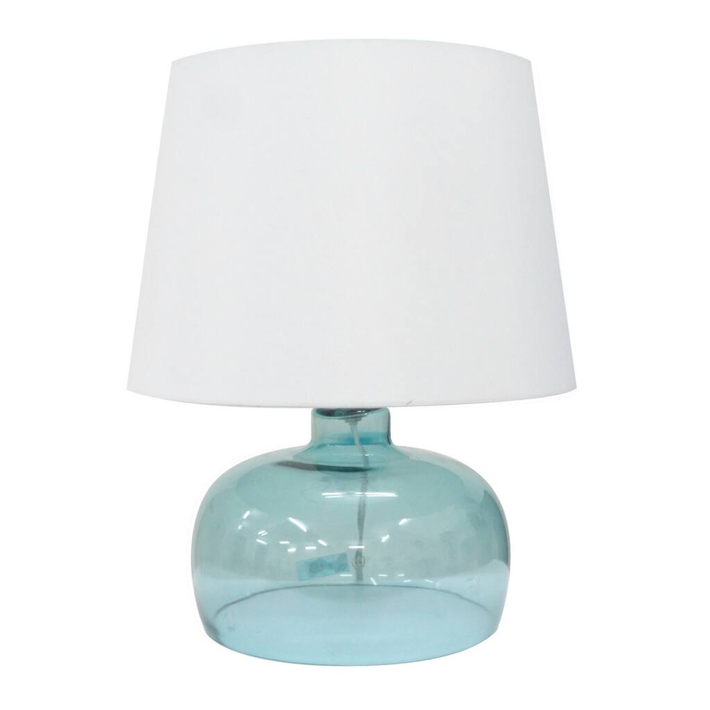 Integrity 20-inch Blue Opal Glass Table Lamp