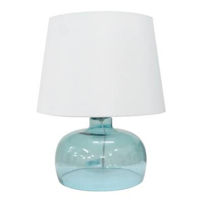 Integrity 20-inch Blue Opal Glass Table Lamp