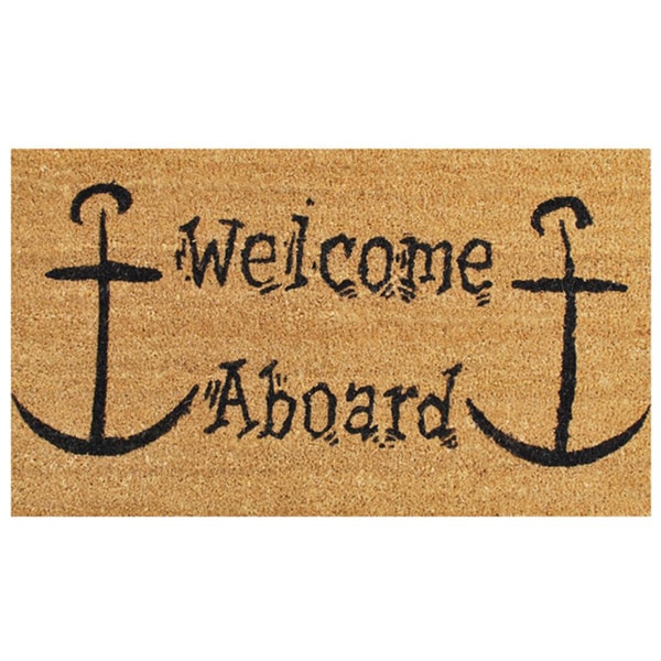 Welcome Aboard Coir with Vinyl Backing Doormat (17