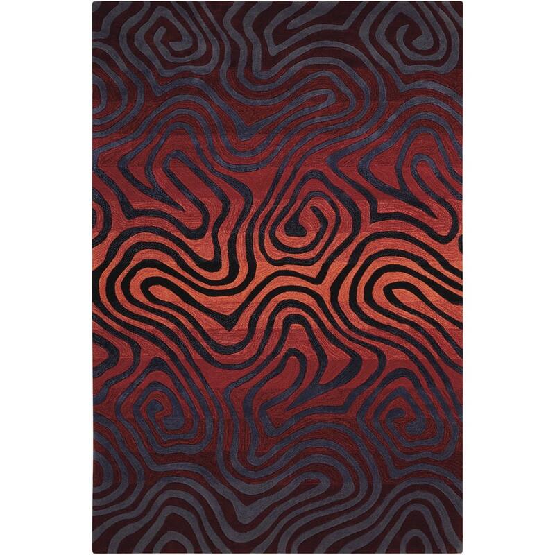 Nourison Contour Tone on Tone Abstract Zebra Modern Hand-tufted Area Rug