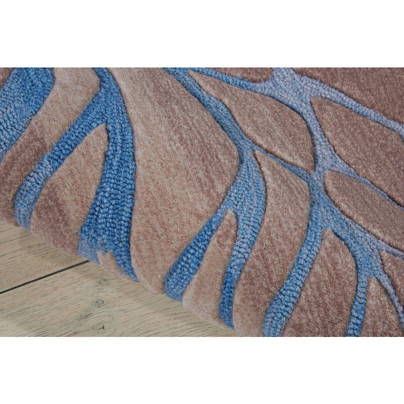Nourison Contour Oversized Waterlilies Contemporary Area Rug