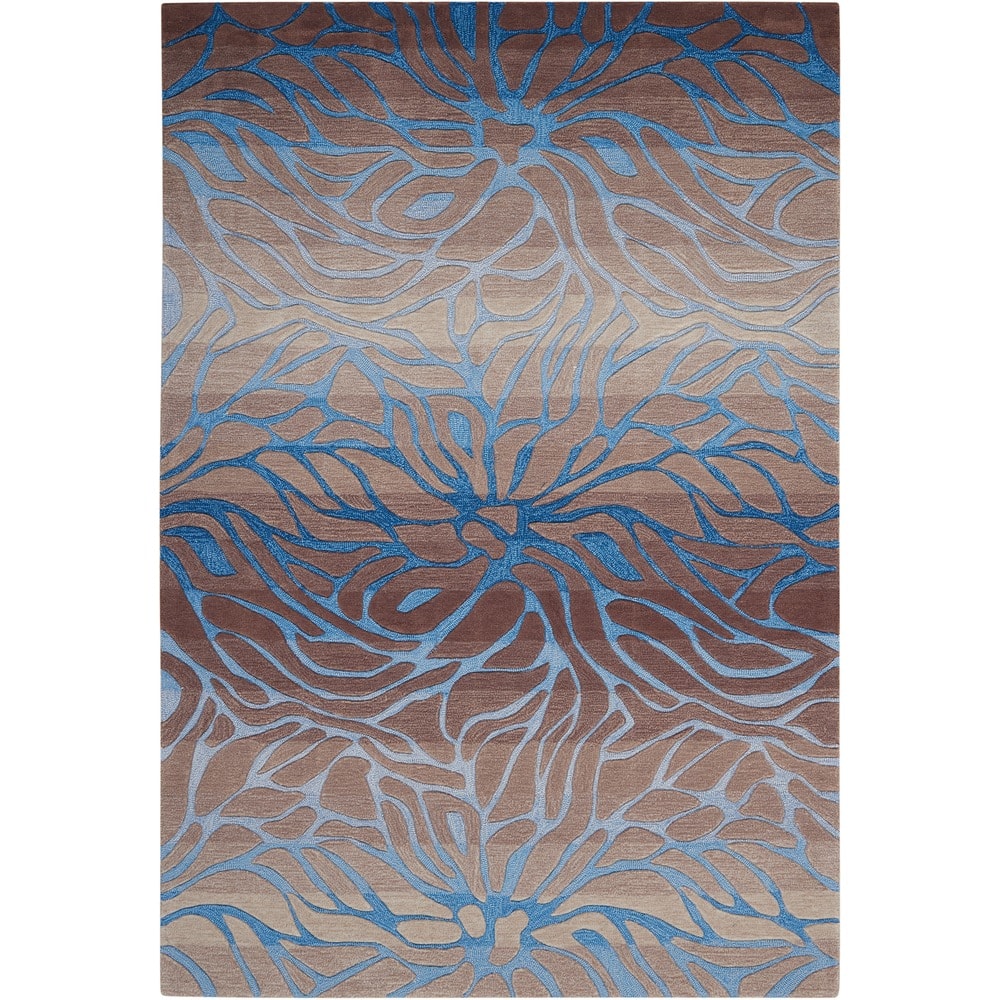 Nourison Contour Oversized Waterlilies Contemporary Area Rug