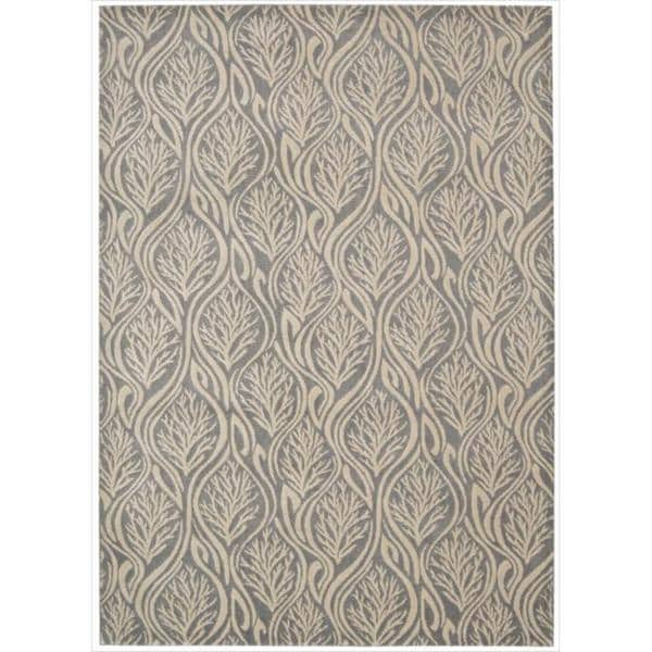 Nourison Kailash Branch Mushroom Rug (7'9 x 10'10) Nourison 7x9   10x14 Rugs