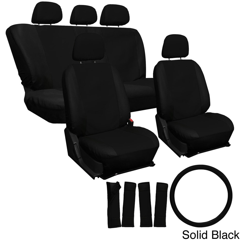 Oxgord Pu Synthetic Leather 17 piece Seat Cover Set For Quality Imitation Leather Seats