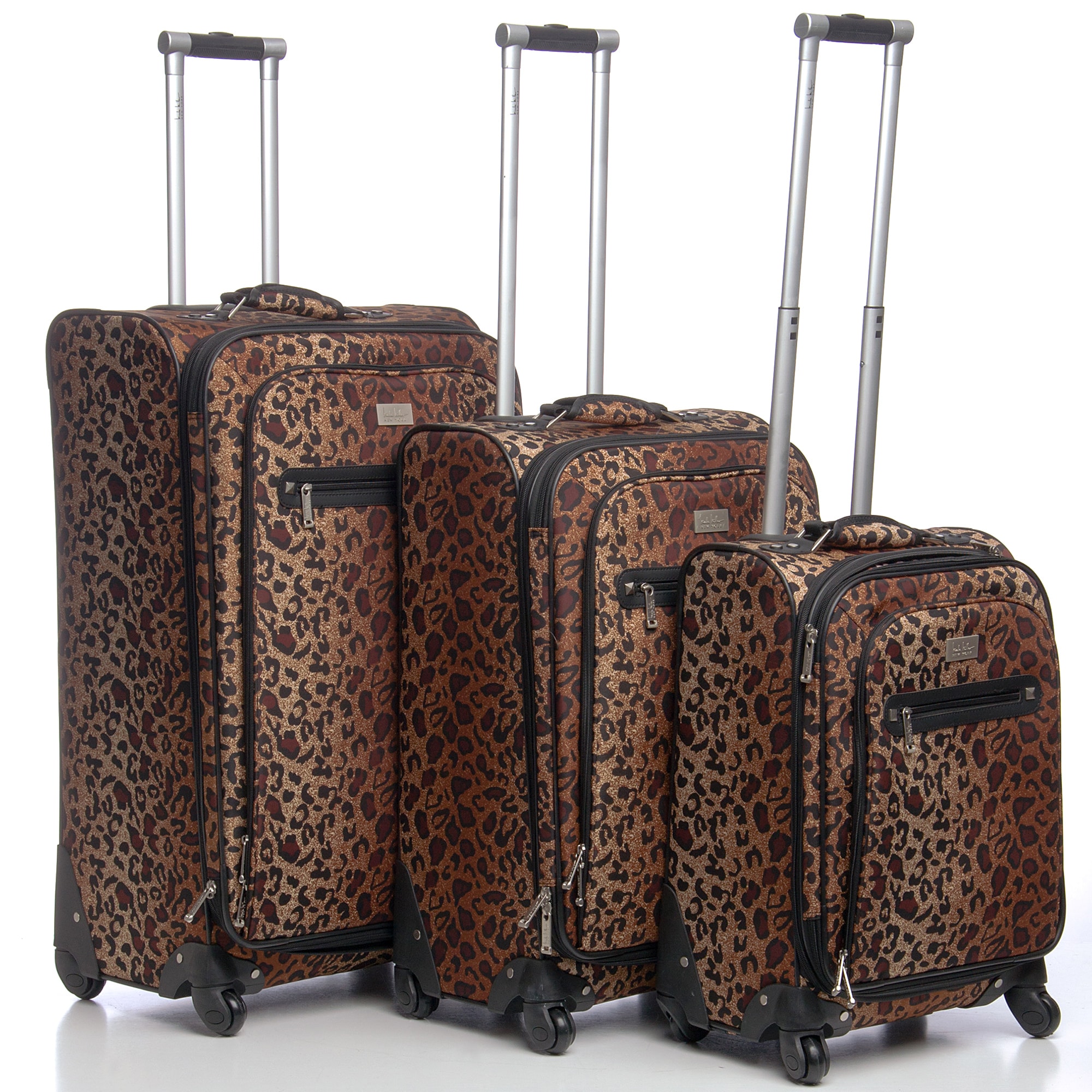 nicole miller 2 piece hardside luggage set