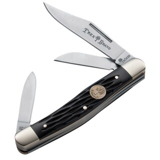 Boker Traditional Medium Stockman Jigged Black Knife