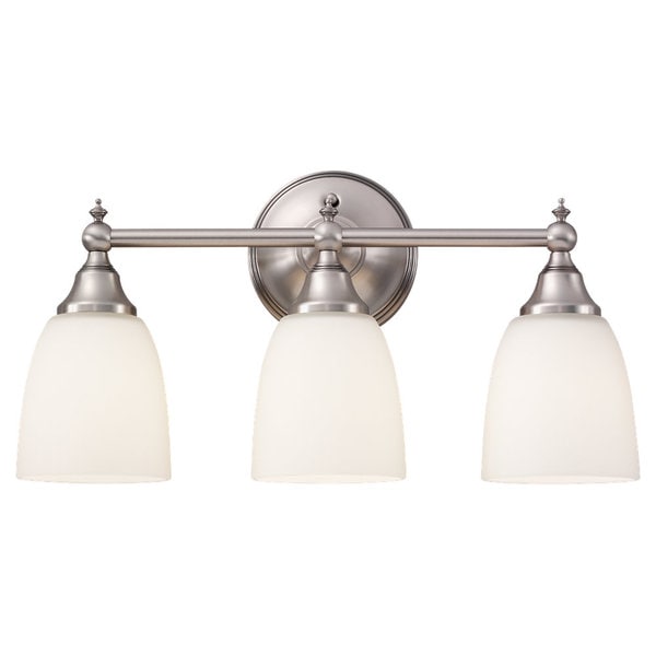 'Finitude' Antique Brushed Nickel 3light Wall/ Bath Fixture