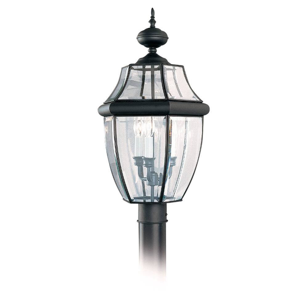 Sea Gull Lighting Lancaster 3-light Black Outdoor Post Lantern