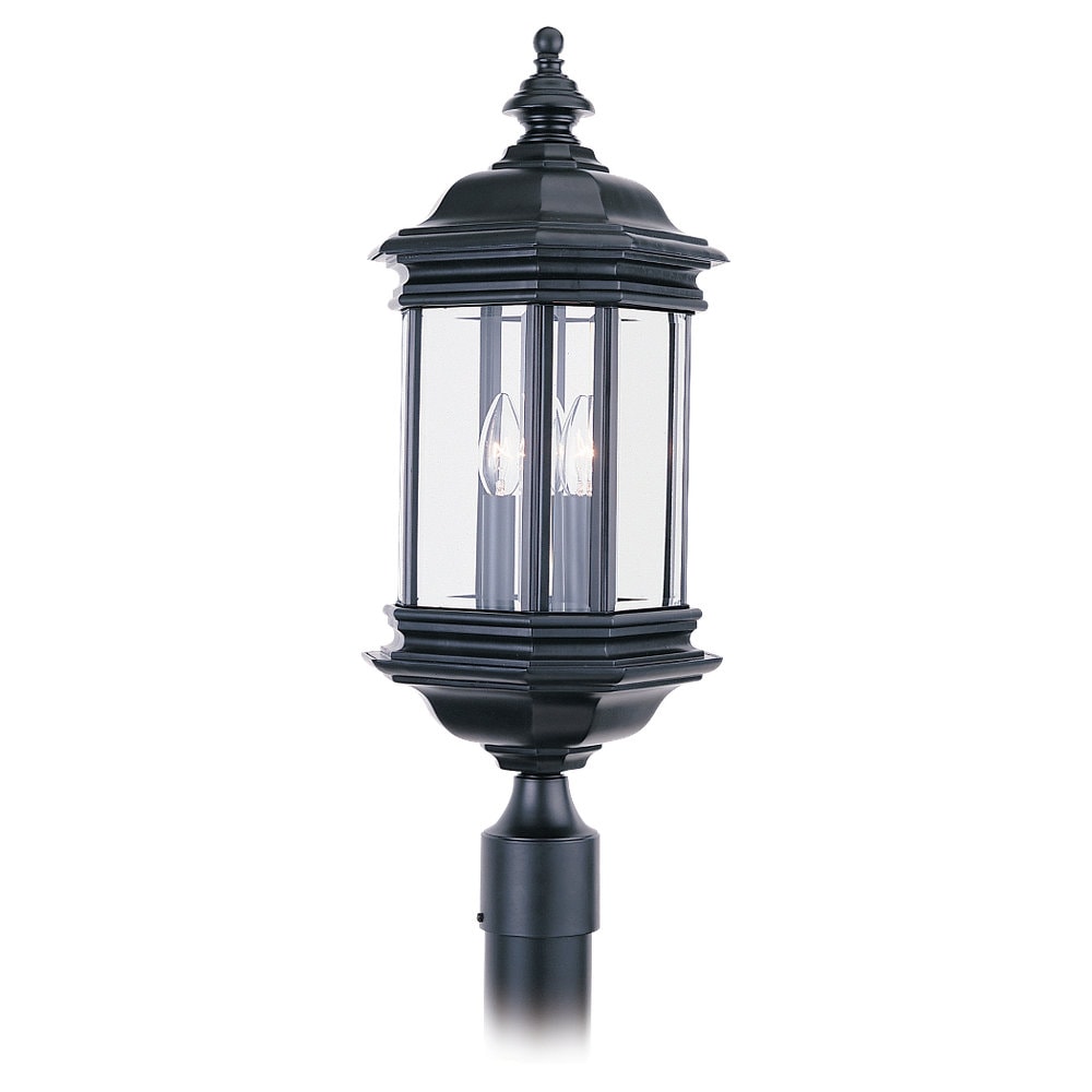 Sea Gull Lighting Hill Gate 3-light Black Outdoor Post Lantern Bed Bath   Beyond 7861782
