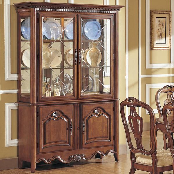 Vendome Chestnut Finish China Cabinet Buffets