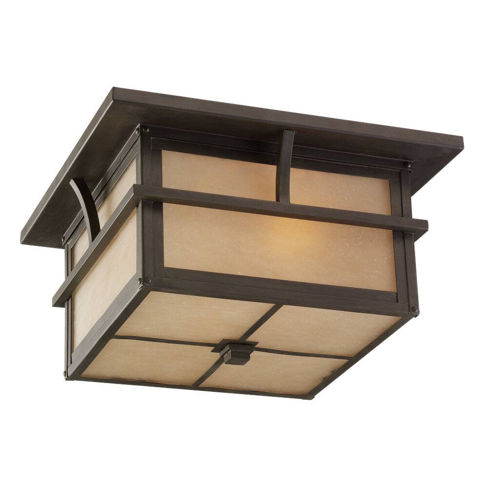 Sea Gull Lighting Medford Lakes 2-Light Close To Ceiling Outdoor Light