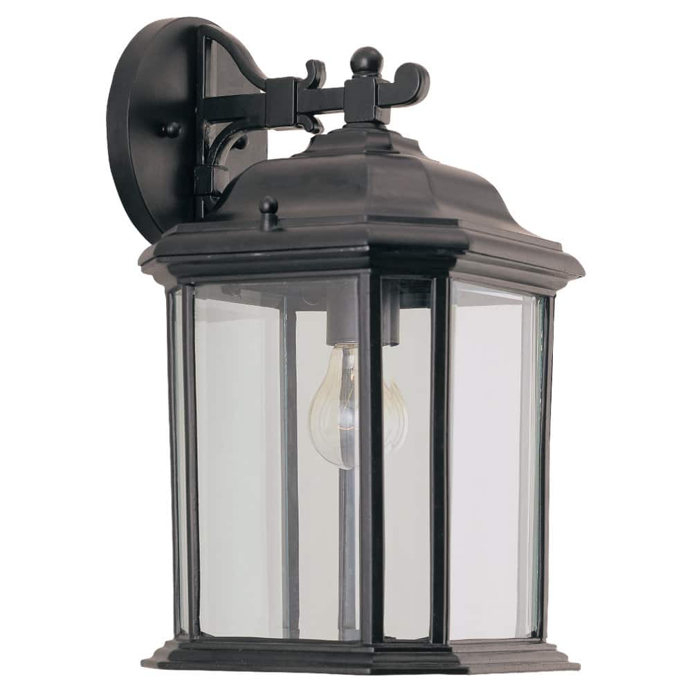 Kent Black Outdoor 1-Light Wall Lantern