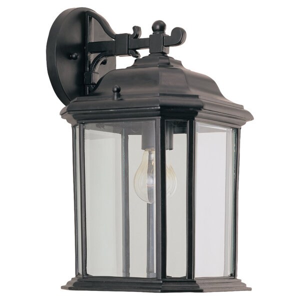Shop Kent Black Outdoor 1Light Wall Lantern Free Shipping Today Overstock 7861917