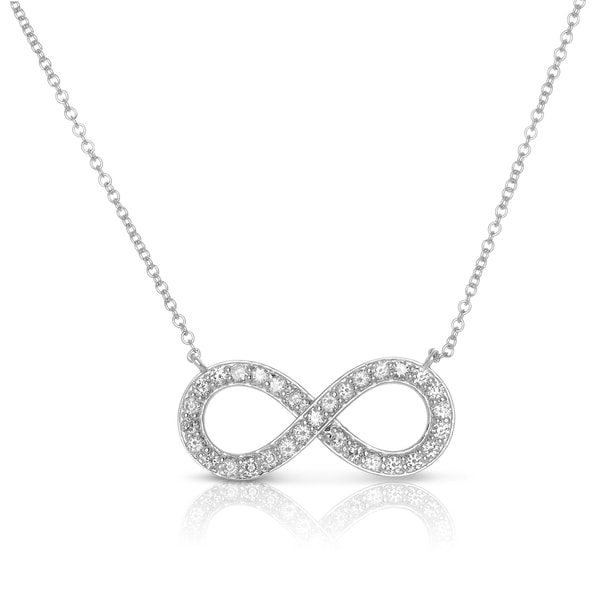 Shop Eloquence 14k Yellow Gold 1/2ct TDW Diamond Infinity Necklace ...