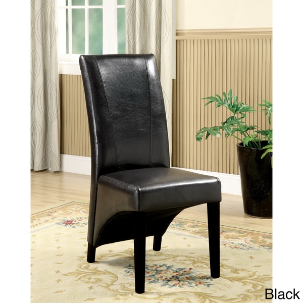 Furniture of America Uptown Contemporary Leatherette Dining Chairs (Set of 2)