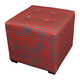 preview thumbnail 1 of 2, Sole Designs Red 4-button Tufted Ottoman