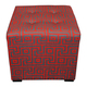 preview thumbnail 2 of 2, Sole Designs Red 4-button Tufted Ottoman